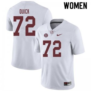 NCAA Women's Alabama Crimson Tide #72 Pierce Quick Stitched College 2019 Nike Authentic White Football Jersey XI17U20US